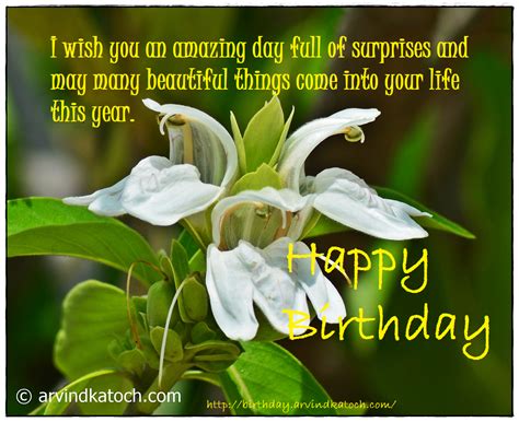 Beautiful Birthday Card I Wish You An Amazing Day Full Of Surprises