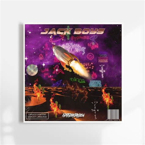 Travis Scott Cactus Jack Records Jack Boys Music Album Cover Etsy