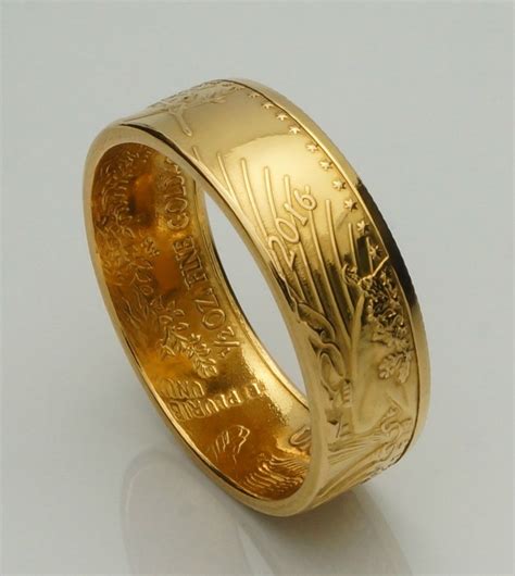American Eagle Ring Handmade From 12 Oz 22k Gold Coin