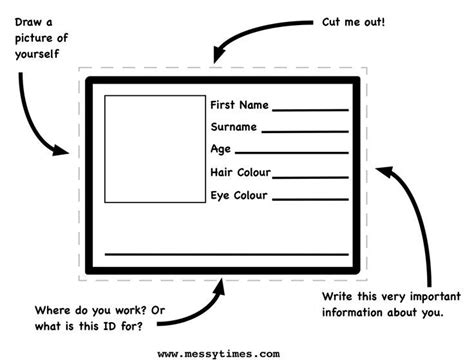 Emergency contact information can be added on one side and there is an explanation of common autistic behaviours on the other side. black school id card template - Google Search | Id card ...