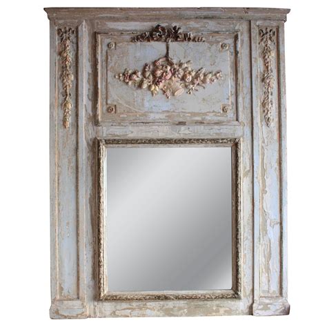 French 19th Century Trumeau Mirror In The Style Of Louis Xvi French