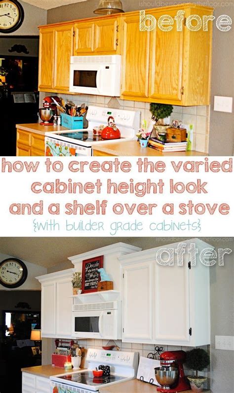 Maybe you would like to learn more about one of these? Creating stacked height cabinetry with builder grade ...