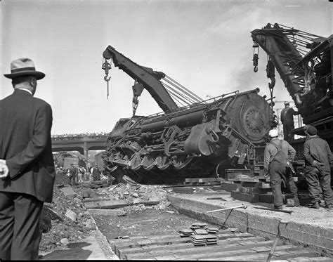 Train Wreck At Michigan Central Station September 1940 Image Train