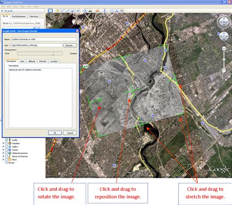 Georeferencing And Digitizing Scanned Maps Or Aerial Images In Google