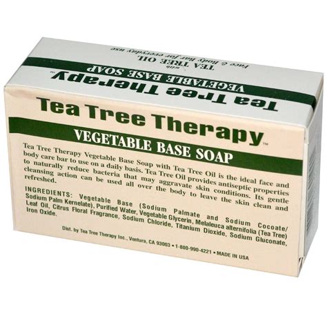 Tea Tree Therapy Vegetable Base Soap With Tea Tree Oil Bar 3 9 Oz