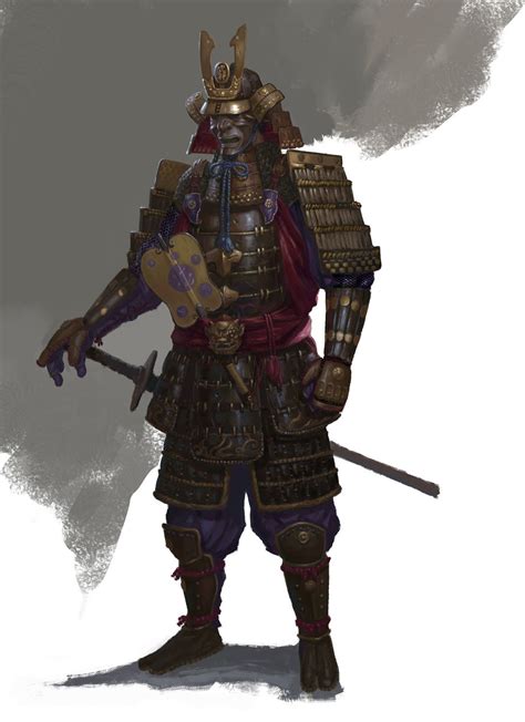 A Man Dressed In Armor And Holding Two Swords Standing Next To A Cloud
