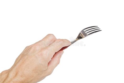 Humans Hand Holding A Silver Fork Stock Photo Image Of Conceptual