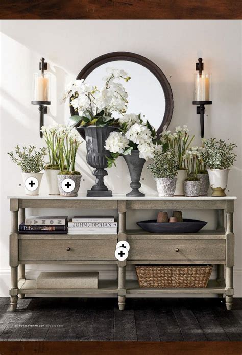 Obviously these are not exactly alike but that's because i did my pottery barn and i've been on the lookout for a good console table i could refinish with nothing showing up for months. Pottery Barn entryway | Farmhouse decor living room ...