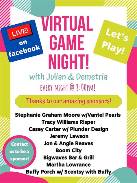 Virtual Game Night Wbbj Tv