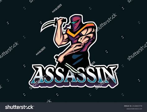 Assassins Ninja Mascot Gaming Logo Stock Vector Royalty Free 2116603778