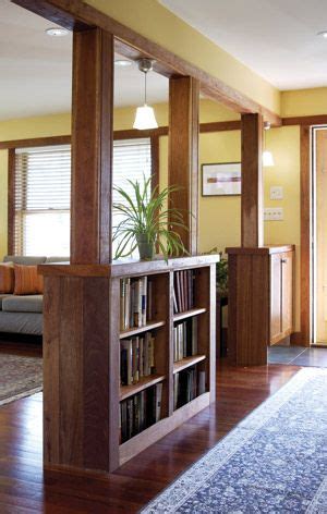Many panel designs can be modified. shelves built into columns accentmagazine.com | DIY Home ...