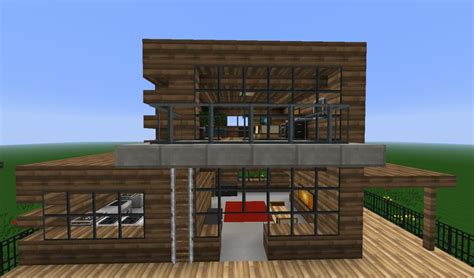 Welcome to this ocean view modern mansion! minecraft wooden modern house - Google Search | minecraft ...