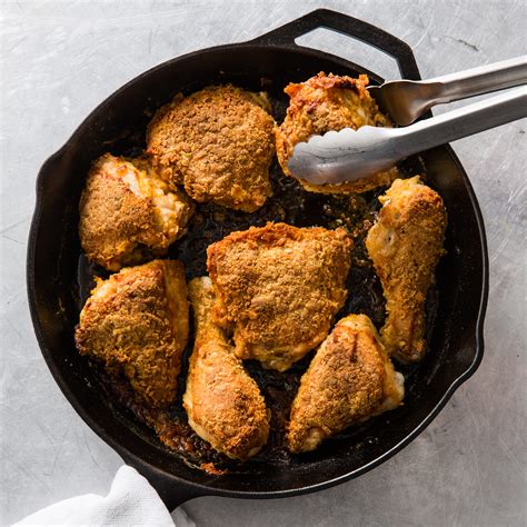 Serves4 to 6 as a main dish. Cast Iron Oven-Fried Chicken | Cook's Country