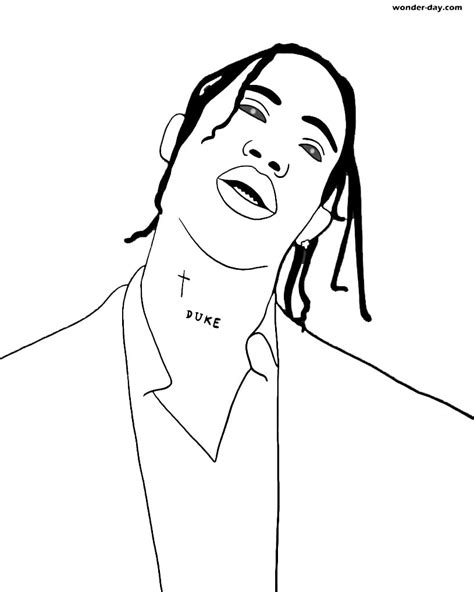 Coloring Pages Travis Scott Download Or Print For Free