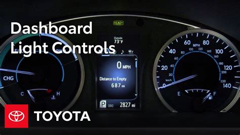 Toyota How To Dashboard Light Controls Toyota Youtube