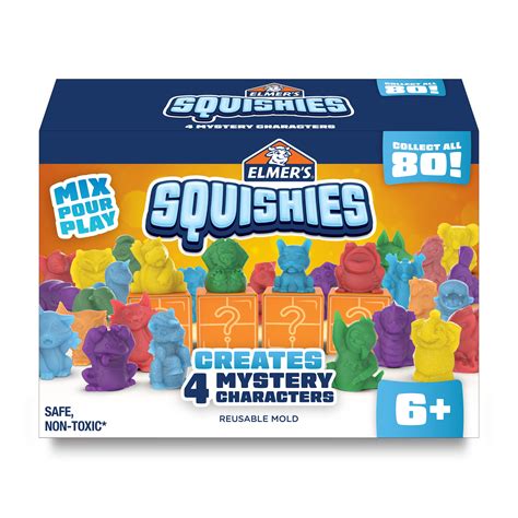 Elmers Squishies Diy Squishy Toy Kit 4 Count Mystery Characters