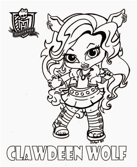 Now that we have told you about the characters, it's your this coloring sheet features the most popular monster high character, clawdeen wolf. Coloring Pages: Monster High Coloring Pages Free and Printable