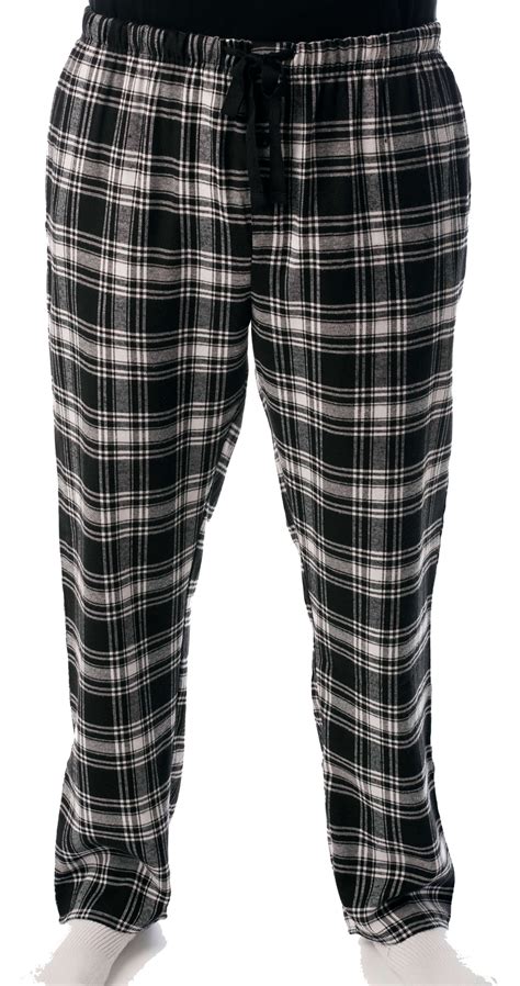 Followme Mens Flannel Pajamas Plaid Pajama Pants For Men Black