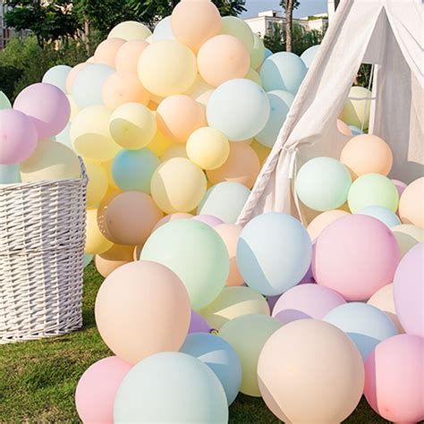 Pcs Inch Macarons Pastel Color Candy Latex Balloons Round Baloons Wedding Birthday Kid Toy