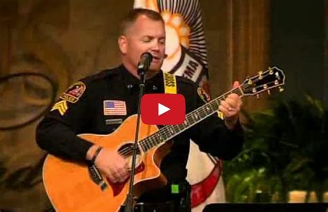Police Officer Sings Amazing Grace At The Funeral Of A Police