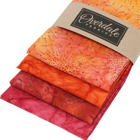 4 Fat Quarters Batik Bundle Jakarta Sunset Overdale Fabrics