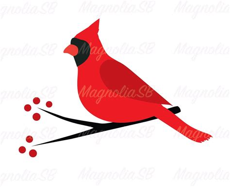 Cardinal Bird Svg Dxf Cardinal Png Bird Silhouette Etsy Bird