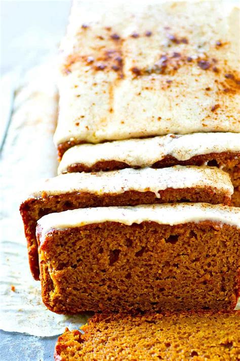 After two failed breads i presented him last week. Frosted Browned Butter Pumpkin Bread