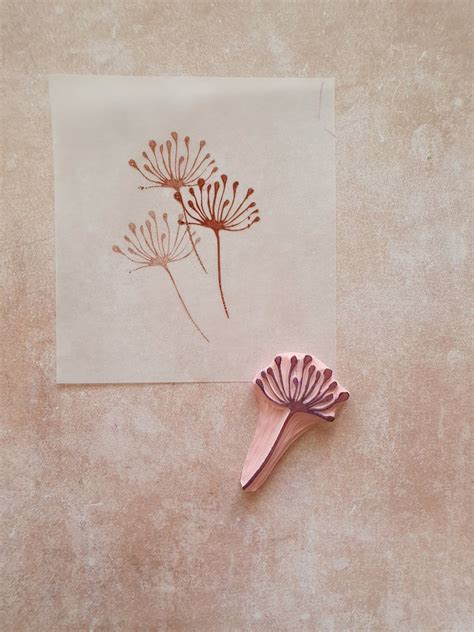 Dandelion Rubber Stamp For Art Journaling Cardmaking Plant Etsy Cool