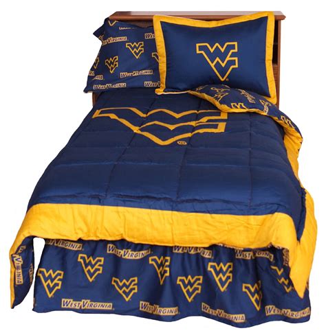 West Virginia Mountaineers Pc Comforter Set Comforter Sham