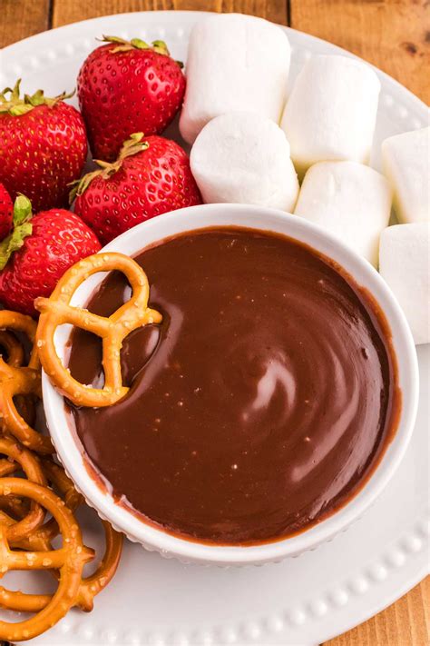 Chocolate Fondue Homemade Hooplah