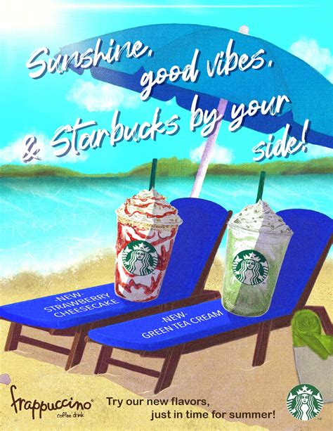 Starbucks Summer Illustrated Ad Concept Behance