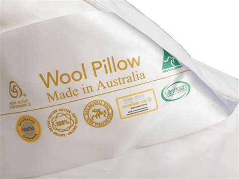 Mig Australian Wool Pillow With Cotton Sateen Cover Made In Australia