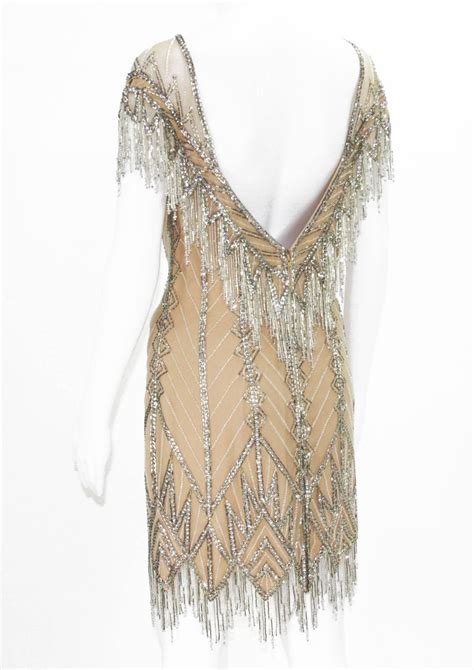 Bob Mackie Fw 1991 Nude Mini Fully Beaded Fringe Dress For Sale At 1stdibs Pearl Mackie Nudes