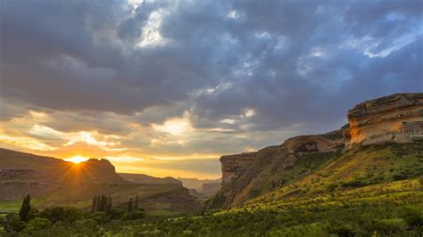 Sunset At Golden Gate Highlands National Park Free State South Africa
