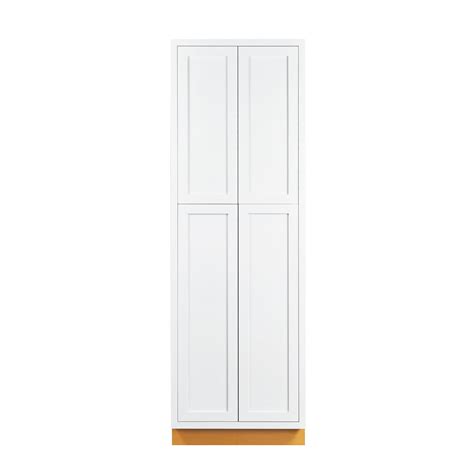 Pantry Snow White Inset Shaker Cabinet 93 Tall 24 30 And 36 Wide