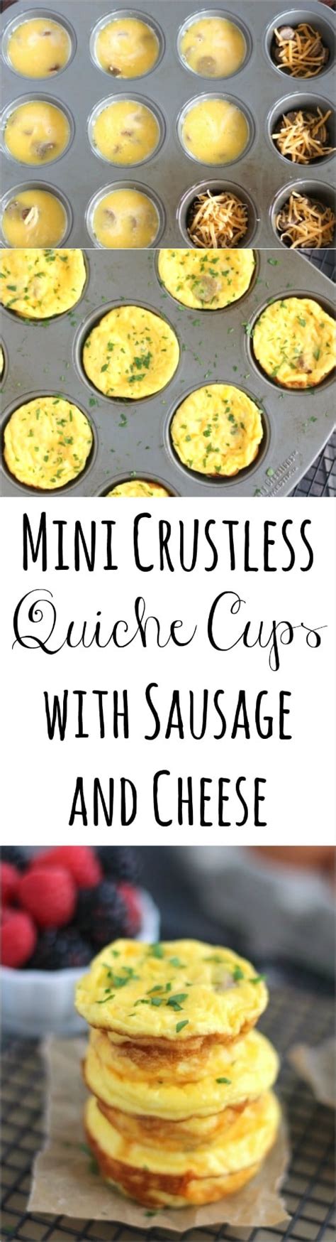Mini Crustless Quiche Cups With Sausage And Cheese Two Healthy Kitchens