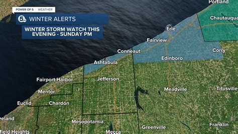 Winter Weather Watch Issued For Ashtabula County For Saturday Night