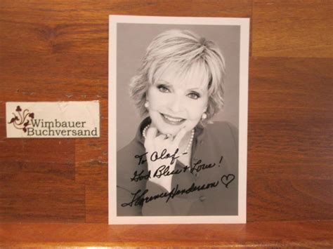 Autograph Florence Henderson 1934 2016 American Actress King Of