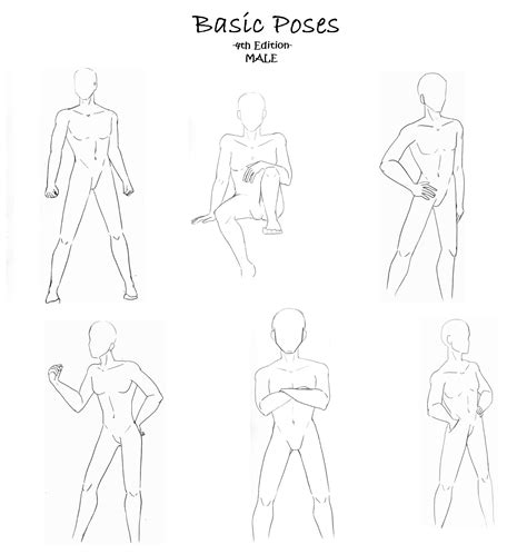Basic Poses 4 Male By Darkflower8923 On Deviantart