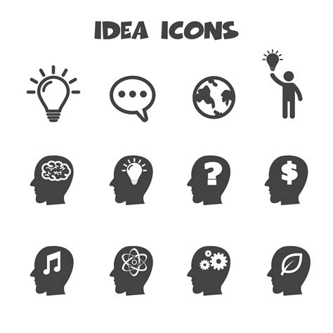 Idea Icons Symbol 633409 Vector Art At Vecteezy