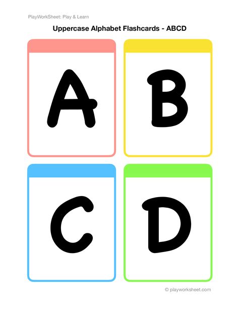Alphabet Flash Cards In Upppercase Free Printables For Kids