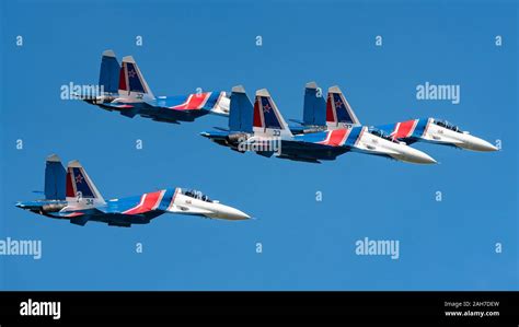 Sukhoi Su 30 Jet Fighter Jets Of The Russian Knights Aerobatics Team