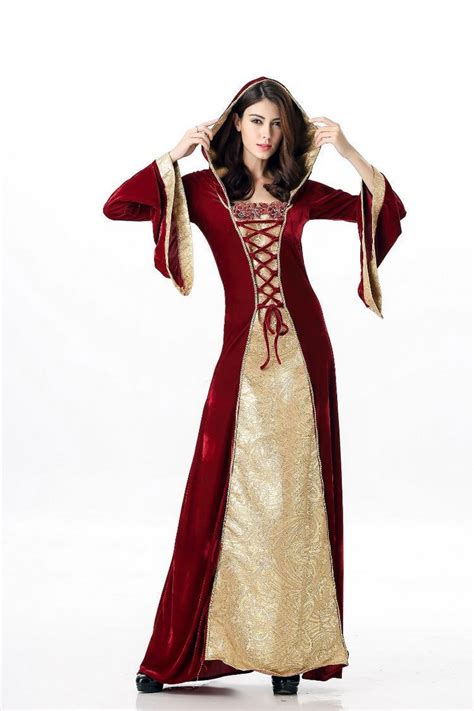 Drop Shipping Medieval Full Sleeve Renaissance Gown Princess Costume For Women Halloween Party