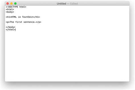 How To Edit Html With Textedit On A Mac