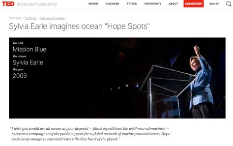 Sylvia Earle Imagines Ocean Hope Spots 臺灣海洋教育中心