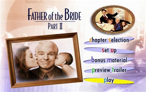 Father Of The Bride Part Ii 1995 Dvd Movie Menus