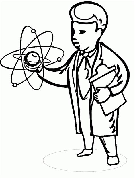 Scientist Coloring Pages Coloring Home