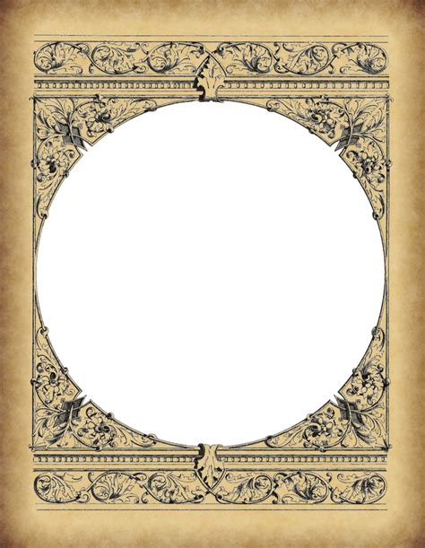 Printed Antique Paper Frame 5 By Victorian Lady On Deviantart