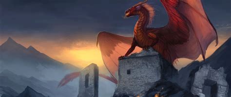 2560x1080 Red Dragon Fantasy 2560x1080 Resolution Hd 4k Wallpapers