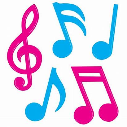 Notes Note Musical Clipart Colorful Pink Foil
